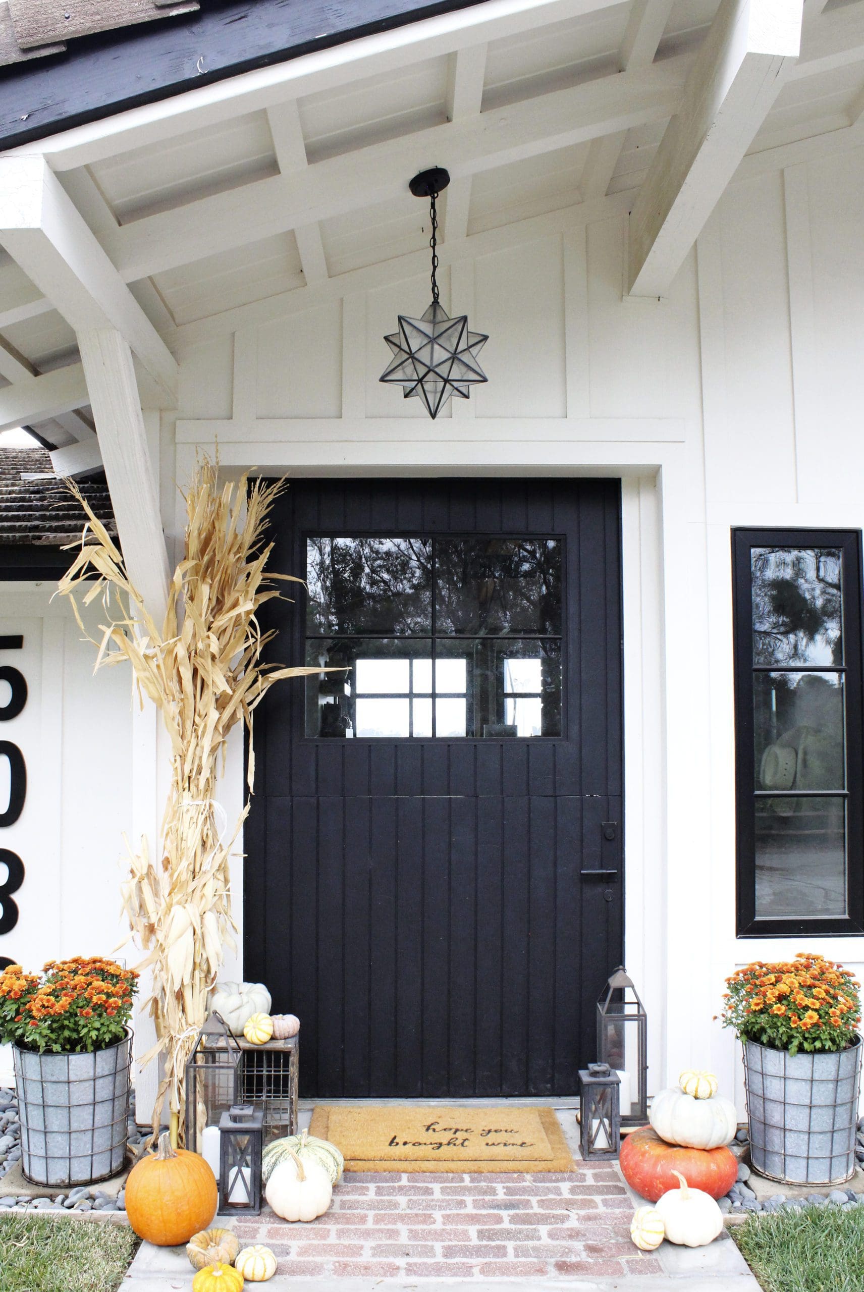 simple fall decor front porch