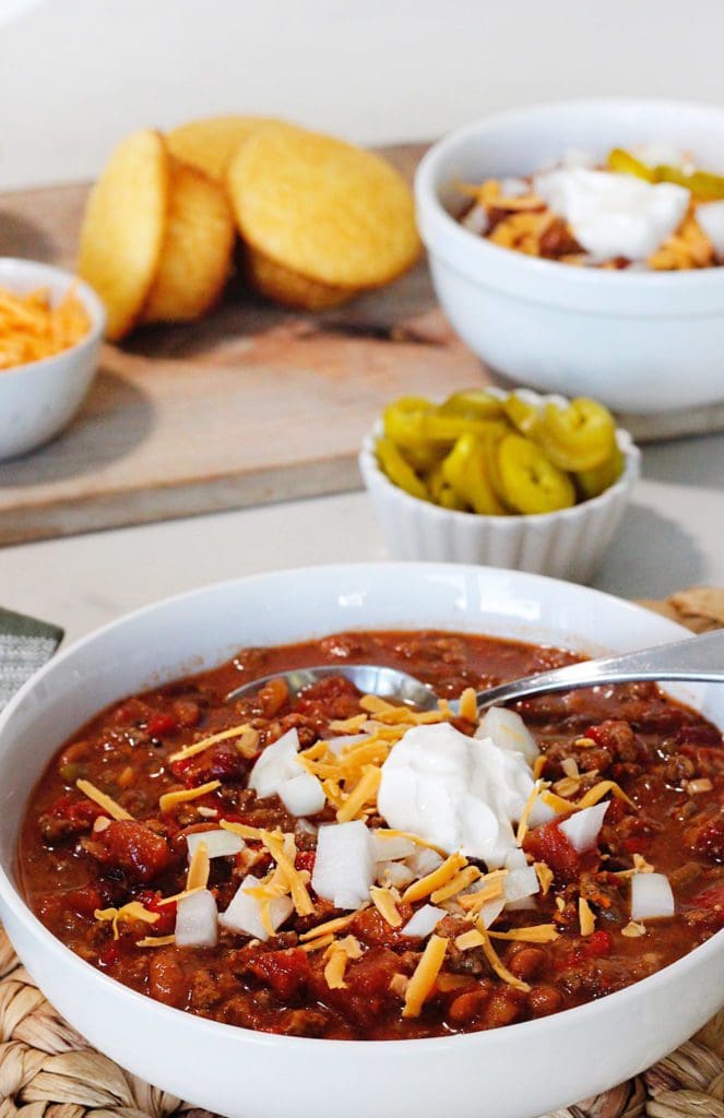 Slow Cooker Chili Recipe with Turkey and Sausage