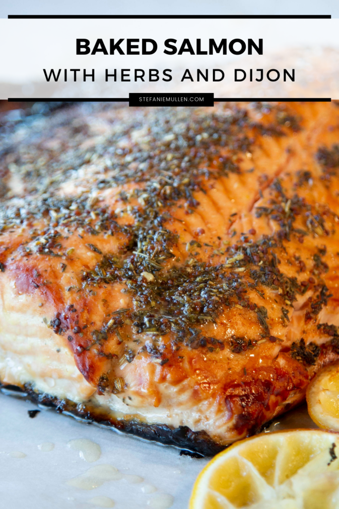 baked salmon recipe with herbs and Dijon