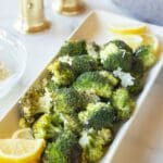 oven roasted broccoli with lemon and parmesan